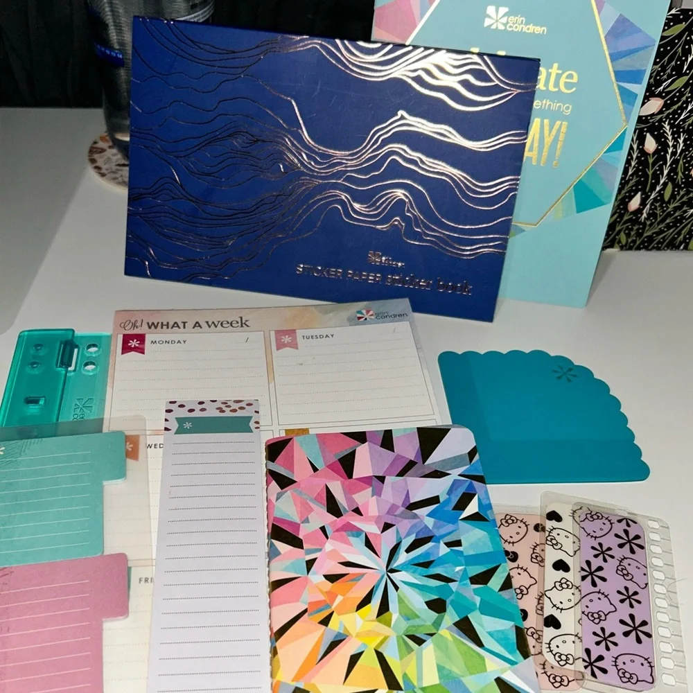 9 Erin Condren items most are new haven’t been used.